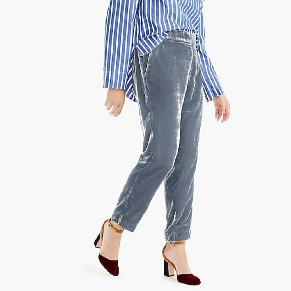 J crew Velvet Pull-On Easy Pants